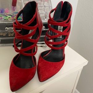 Netty red multi stiletto heels